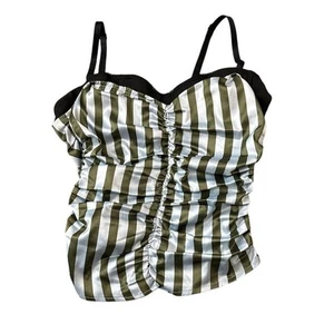 Miaou Renzo Tube Top Corset Top Deauville Striped Green Size XS - Picture 1 of 7