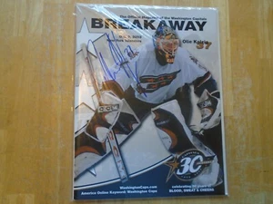 Breakaway Magazine Olaf Kolzig Signed Program Oct. 9. 2003 Washington Capitals - Picture 1 of 3
