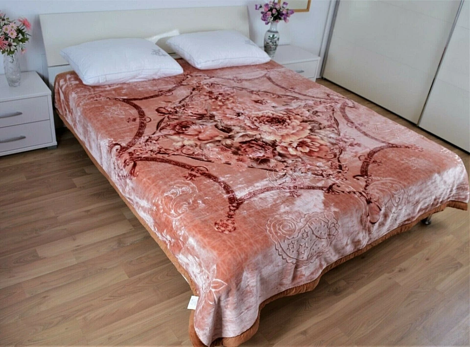 Kuscheldecke  Decke 200x230 cm Zweilagige Doppelseitige 2 Ply ,  3 kg Braun - Bild 1 von 4