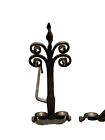 Pair Of Victorian Andiron Wrought Iron Fire Dogs