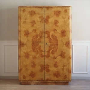 30er Art Deco Kleiderschrank 2-Türer Antik Schlafzimmer Schrank Vintage 40er alt - Bild 1 von 14