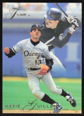 1993 Flair Baseball Card Ozzie Guillen #184 Chicago White Sox - Image 1 of 2