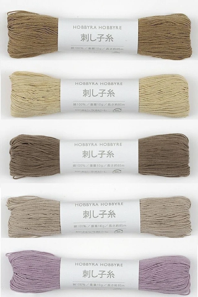 new color Japanese SASHIKO Embroidery Thread 4  Colors 85m Hobbyra Hobbyre - Image 1 of 4