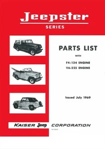 Jeep Jeepster 1967 1968 1969 1970 1971 libro de números de piezas intercambio dibujos - Imagen 1 de 1