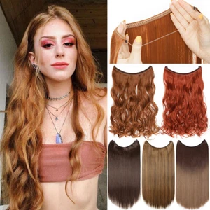 NEW Hidden Band Secret Wire REAL 100% Natural Hair Extensions Wrap Band Ombre - Picture 1 of 42
