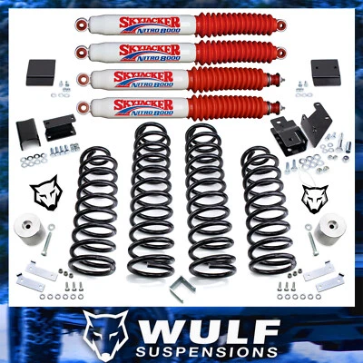 3"/2" Lift Kit For 2007-2018 Jeep Wrangler JK Wrangler w/ Skyjacker Shocks Foto 1 de 4
