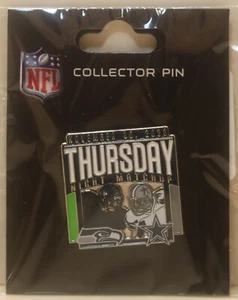 2023 SEATTLE SEAHAWKS VS DALLAS COWBOYS THURSDAY NIGHT 11/30/23 GAME DAY PIN NEW - Picture 1 of 1