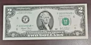 2003 $2 Dollar Bill Star Note Low Printe Run 16,000 Gem Uncirculated - Picture 1 of 13