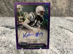 2023 Topps Chrome Composite Purple /199 Auto Keyshawn Johnson Refractor Jets - Bild 1 von 2