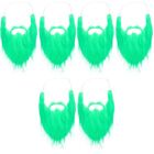  6 Pcs Carnival Green Beard St Patricks Day Mustaches Realistic Fake