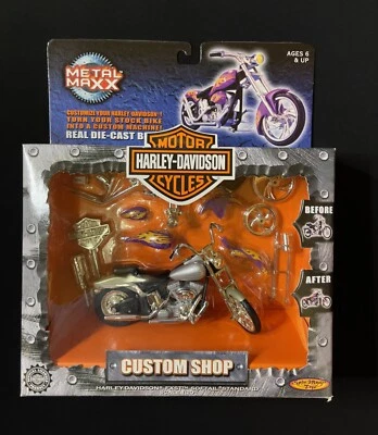 Harley Davidson Custom Shop FXDL Soft Tail Standard 1:20 Die-Cast Motocicleta Foto 1 de 4