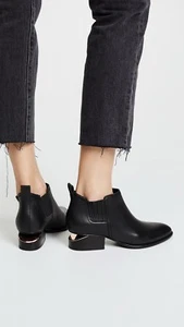 NEW RARE! Alexander Wang Kori Cut-Out Heel Boots, Black Leather, EUR 40 - Picture 1 of 16