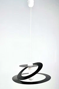 Lampadario a sospensione moderno a 1 luce anello nero - Imagen 1 de 3