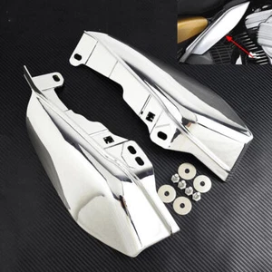Chrome Heat Shield Mid-Frame Air Deflector Trim For Harley Street Glide 2009-16 - Foto 1 di 12
