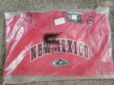 New Mexico Lobos Mens Hoodie Sweatshirt Colosseum Athletics XL Red NWT Cover