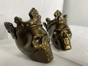 Set of ceramic Skull Name Card/Picture Holders For Home/Office. - Picture 1 of 3