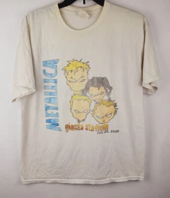 Camiseta De Colección Metallica Tattoo The Earth Tour 2000 Doble Cara Rara Para Hombre Grande Foto 1 de 4