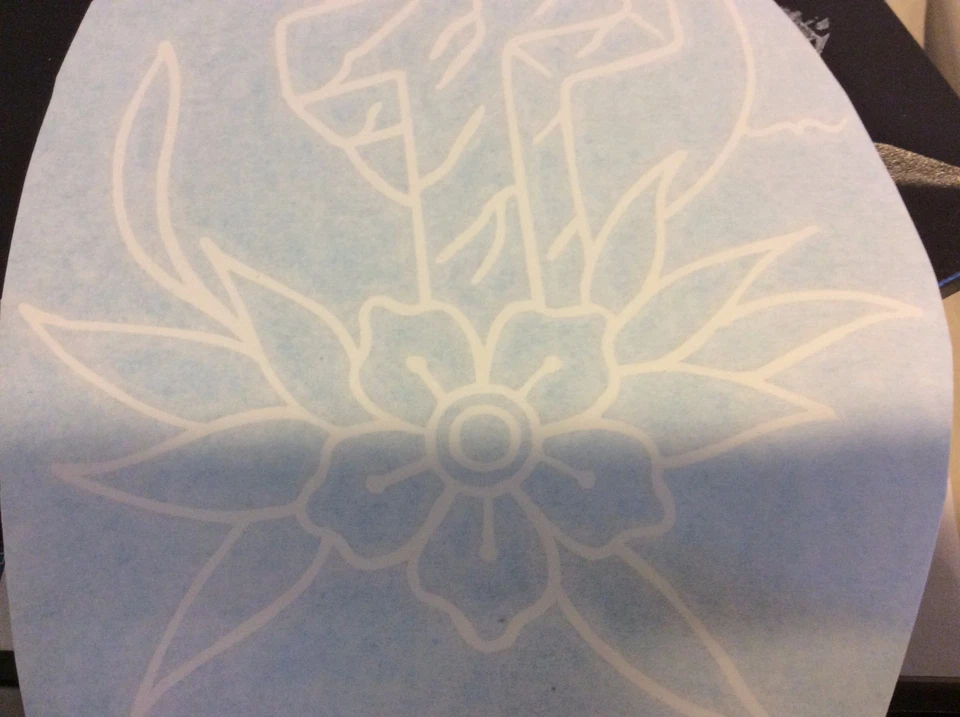 Cruz religiosa, en memoria calcomanía cruz y flores calcomanía personalizada, calcomanía de vinilo  Foto 1 de 3