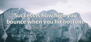 "SUCESS IS HOW HIGH YOU BOUNCE WHEN YOU HIT THE..." QUOTE PUBLICITY PHOTO - Picture 1 of 1