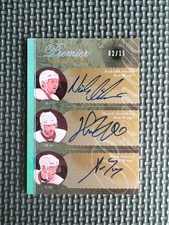 2009 O-Pee-Chee Premier Lidstrom Datsyuk Zetterberg Triple Auto Autograph /15