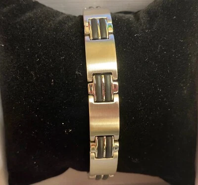 Браслет-цепочка мужской Citizen серебристый и черный нержавеющая сталь - Изображение 1 из 2