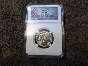 2014 D washington arches 25 cent quarter ms 66 - Picture 1 of 3