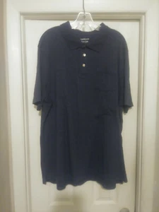 Croft&Barrow Men's Black Cotton Polo Rugby Short Sleeve Shirt SZ XXL - Picture 1 of 8