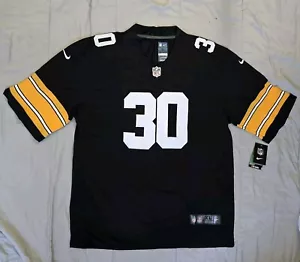 Camiseta deportiva Nike Pittsburgh Steelers negra de juego unisex nueva con etiquetas, #30 Jaylen Warren, XL - Imagen 1 de 11