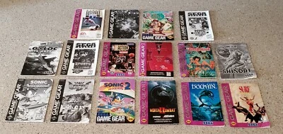 16 folletos manuales de instrucciones de Sega Game Gear Sonic Drift 2 ¡Lote triple de problemas! Foto 1 de 4
