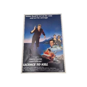 LICENCE TO KILL 1989 UK poster print James Bond 007 Timothy Dalton 28cm X 41cm - Picture 1 of 3