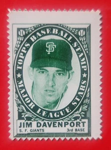 1961 Topps Baseball Briefmarke Jim Davenport San Francisco Giants - Bild 1 von 2