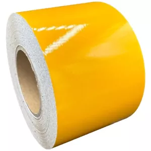 Cinta reflectante amarilla de 4 pulgadas tipo 1 flexible grado de ingeniero Nikkalite ELG - Imagen 1 de 10