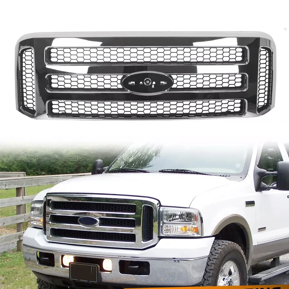 Parrilla de parachoques delantero para Ford 1999-2004 Super Duty F250 F350 F450 F550 Foto 1 de 4