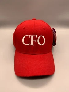 VINTAGE Headmaster Hat Cap Fitted One Size Red White Superflex CFO Adult Mens - Picture 1 of 12