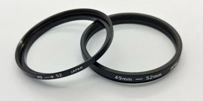 2  X  49-52mm STEP UP (STEPPING) FILTER RING ADAPTER - Image 1 of 2