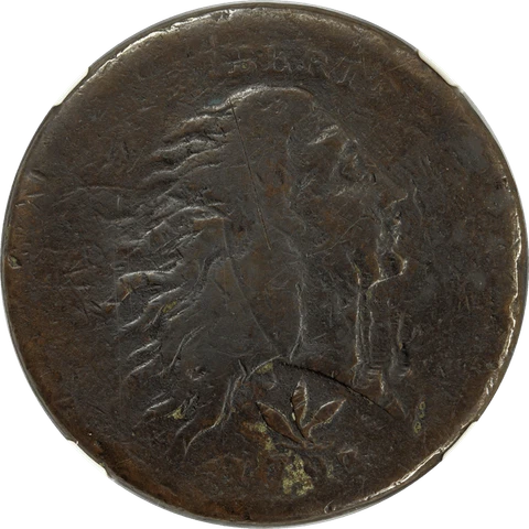 1793 Wreath Vine & Bars Large Cent NGC VG Details (Damaged) - Nice Filler Cover