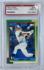 Sammy Sosa 1990 Topps Long Gone Summer PSA 9 Mint Rookie Card #692 - Bild 1 von 2
