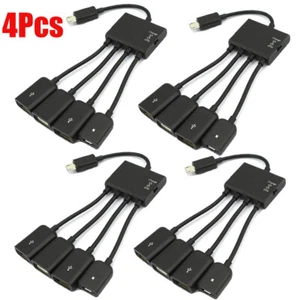 4PCS Micro USB Charging OTG Hub Splitter Cable for Phone Android Tablet 4 In 1 - Picture 1 of 6