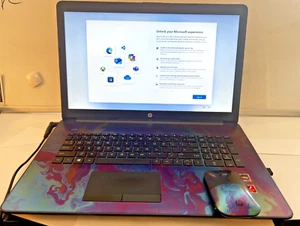 HP 17.3" Touchscreen Laptop, Ryzen 3700U, 12GB RAM, 2TB SSD, Vega Gfx, Win 11 - Picture 1 of 8