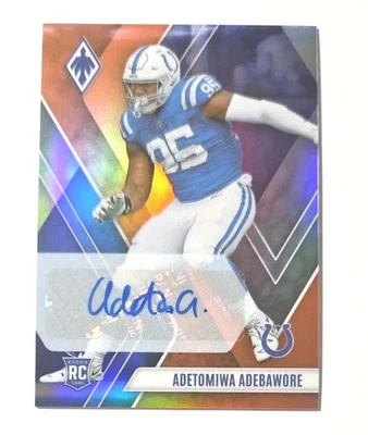 2023 Panini Phoenix Orange Auto /50 Adetomima Adebawore RC (COLTS) ! - Image 1 of 3