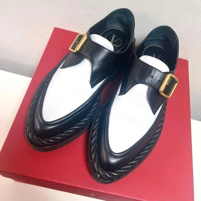 Mujer 7.0US Valentino Zapatos Garavani Cuero Plataforma Mocasines Edición Limitada VH Foto 1 de 4