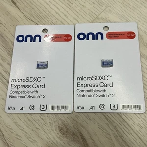 Onn 512GB Micro SD Express Card Nintendo Switch 2 brand new 2 pack - Picture 1 of 5