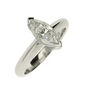 Platinum Marquise Cut Diamond Engagement Ring - Size K - 1.01ct - Picture 1 of 4