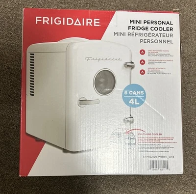 Frigidaire EFMIS129-WHITE 6-Can Retro Mini Portable Personal Fridge/Cooler - Image 1 of 2