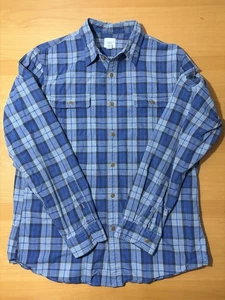 Lands End Canvas Herren Large blau grau kariert Button Down Hemd - Bild 1 von 6