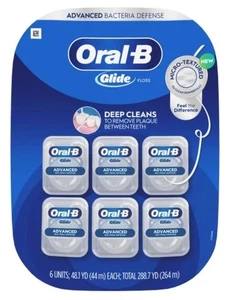 ORAL-B GLIDE ADVANCED BACTERIA DEFENSE FLOSS 44m each (6 pack) - Picture 1 of 1