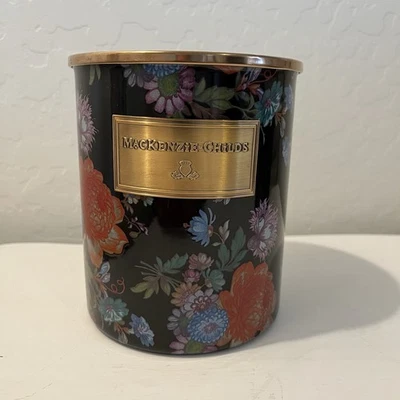 Bote mediano Mackenzie-Childs Black Flower Market. SIN TAPA. Foto 1 de 4