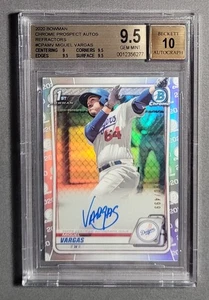 2020 Bowman Chrome Prospects Miguel Vargas Refractor Auto /499 BGS 9.5 Auto 10 - Picture 1 of 2
