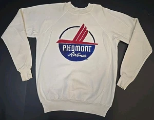 1980s Custom Hand Done Piedmont Airlines Crewneck Med/Large - Picture 1 of 3