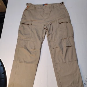 Pantalones cargo Empyer para hombre 34x 29 beige botón mosca doble rodilla vintage - Imagen 1 de 18